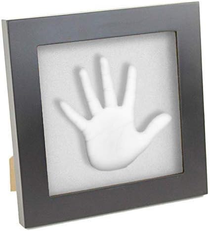 Kit de fundición para recién nacidos, kit de recuerdo de huellas y huellas de bebé, incluye marco de fotos seguro para bebé y materiales de molde de