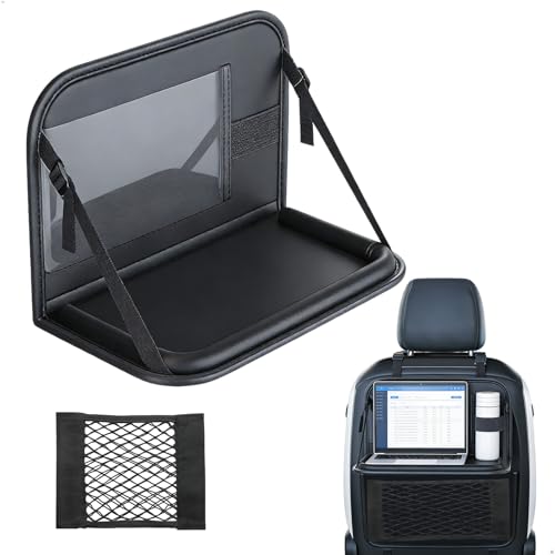 gexuamz Housse de Protection Siège Auto, Organisateur de Voiture Multifonction en Oxford 600D, Imperméable et Résistant, Support Tablette Pliante avec...
