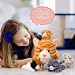Imagen de Skylety Set de 5 Animales de Gatos de Peluche Grandes Suaves 4 Gatitos de Peluche Esponjosos Bonitos en Vientre de Gata Mamá de Criar Regalo de Cumpleaños para Abrazar Dormir