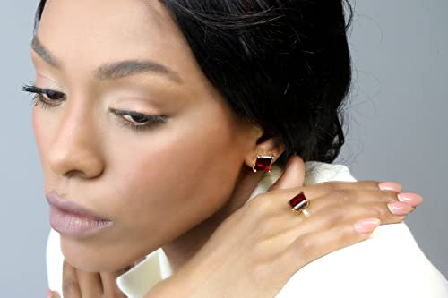 Boucles d'oreilles grenat, le cadeau de mode idéal en pierre de naissance de janvier