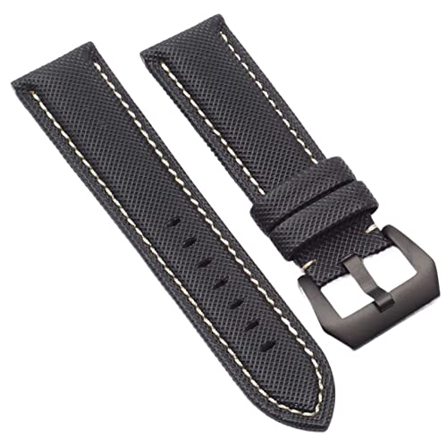 Correa de reloj de hombre 26mm S3YT8U pulsera de fibra de carbono nailon y lona canvas
