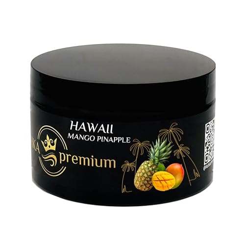 Ashka Premium goût chicha Hawaii - Pot 250 Gr - saveur shisha Ananas Mangue narguilé