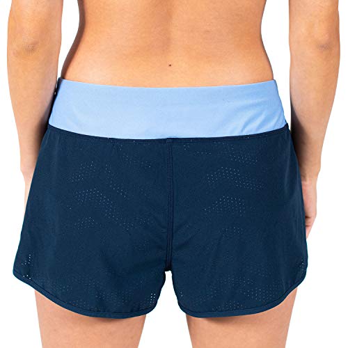 Spalding Women's Active Mesh Overlay Running Short, Regular And Plus Size, Navy, 1X #TOP2