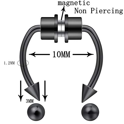 Outerunner Fake Nose Ring Septum Piercing Magnet Magnetic Nose Hoop Rings Faux Septum Rings Non Piercing Clip On Nose Hoop Rings #TOP5
