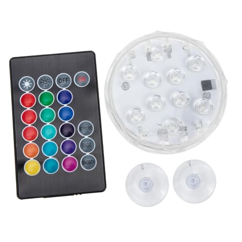 TOYANDONA Luz Led Sumergible Control Remoto Luces Piscina Sumergibles Para Acuario Ventosa Iluminación Rgb Dinámica Para Decoración De Piscinas Exteriores