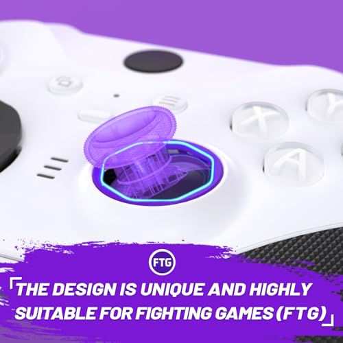 Image of Redesigned Replacement Octagonal Gated Sticks Accent Rings for Xbox Elite Series 2 Core, for Elite Series 2, for Xbox Elite, for eXtremeRate ASR Version Shell for Xbox Series X /S Controller - Purple