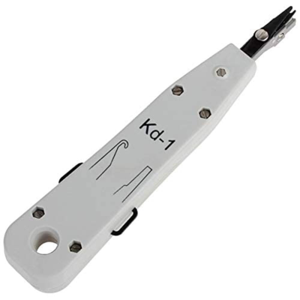 KD-1 Punch Down Tool | Krone Type Network Wire Insertion Tool for RJ11 RJ45 Cat5 Cat6 LAN Ethernet Cable | Impact & Reversible Blade for Telecom & Networking (Pack of 1)-image-49