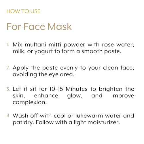 Image of Multani Mitti Face Pack 100 g | Natural Fuller's Earth Powder | Oil Control, Deep Cleansing & Acne Care | Herbal Skincare