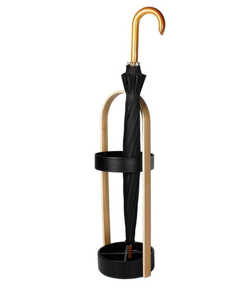 Porte-parapluie support d'écran métallique noir design pour entrée intérieure