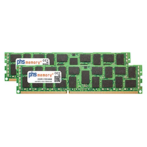 PHS-memory 16GB (2x8GB) Kit RAM módulo Adecuado/Adecuada para Cisco UCS B440 M2D DDR3 RDIMM 1333MHz PC3-10600R