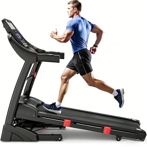 Image of 4.5HP Treadmill w / 15 auto Incline, Folding Treadmill with 300lbs Capacity, 10MPH Speed, 64+3+3+1 Programs, App Connection, HiFi Stereo Speakers, Ultra-Wide & Quiet, Running Jogging Machine for Home