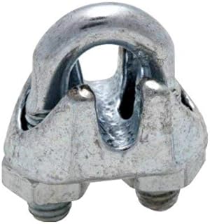 Wire Cable Clamp, Stainless Steel, 1/8-In.