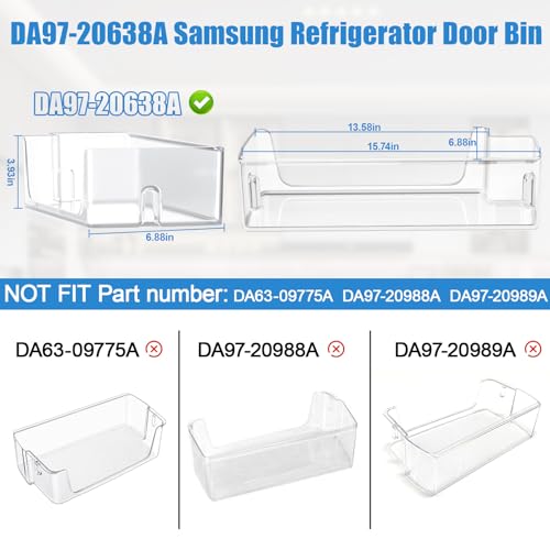 UPGRADED DA97-20638A Refrigerator Door Bin Compatible with Samsung Refrigerator Door Shelf Replacement, Right Door Shelf Parts RS27T5200SR, RS27T5561SR, RS22T5561SR, RS27T5201SR, RS22T5561SG Shelves - Thumbnail 3