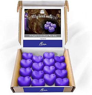 Lavender Wax Melts: 16 pcs x 5g Long Lasting Heart Shaped Lavender Candle Melts | Plastic Free | Cruelty Free | Vegan | Pet Friendly | Handmade in UK, Candle Alternative