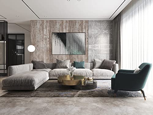 Dimoon78.7"x17.7'' Wood Wallpaper Brown Grey Dark Wood Contact Paper Gray Brown Wood Plank Wood Peel and Stick Wallpaper Waterproof Removable Rustic Self Adhesive Vintage Table Desk Cabinet Vinyl Roll