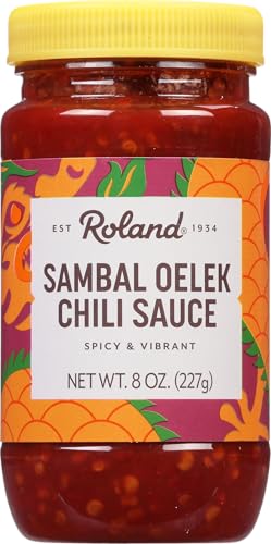 Roland Foods Sambal Oelek Sauce, 8 Ounce Bottle, Pack of 12
