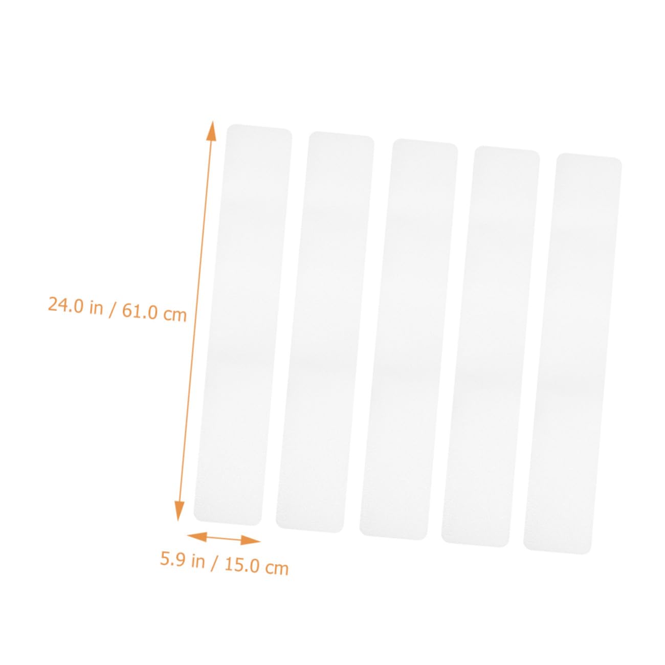 Cintas Antideslizantes Transparentes para Suelo, 10 Piezas de 15x61 Cm, Material Peva Resistente al Desgaste, Tiras de Seguridad para Duchas, Bañeras y Escaleras, Adhesivas