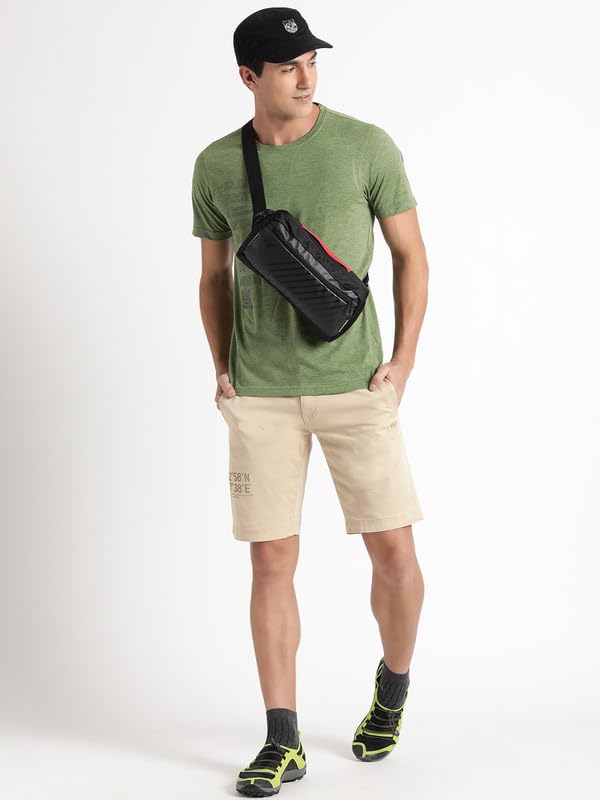 Image of Wildcraft Stylish Men Polyester Kooltex Crewneck Textography T-shirt | Half Sleeve Regular Fit T-shirt for Mens
