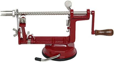 Johnny Apple Peeler, Corer, Slicer, Pie Maker, Stainless Steel Blades, Red VKP1010