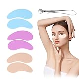 KQOZG 3-teiliges Set Wiederverwendbare Augenpads aus 100% medizinischem Silikon mit Augenmassagestab, Reduziert Falten und feine Linien