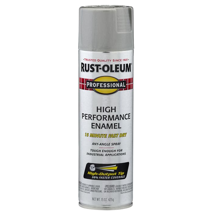 Image of Rust-Oleum 7581838-6PK Professional High Performance Enamel Spray Paint, 15 oz, Gloss Light Machine Gray, 6 Pack