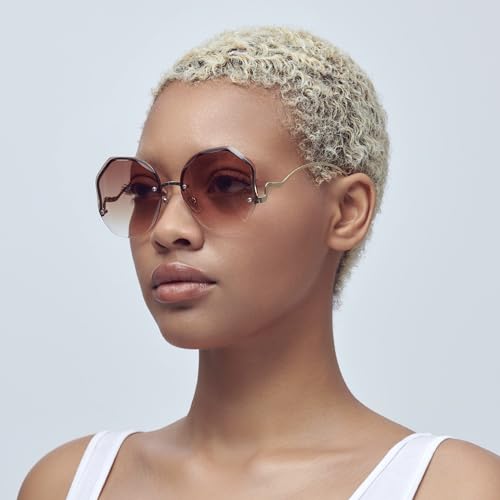 Mad Shade Sunglasses for Men & Women, Luxurious Octagon Gradient Glasses with Gold Frame, Trendy Summer Eyewear with UV400 Protection4