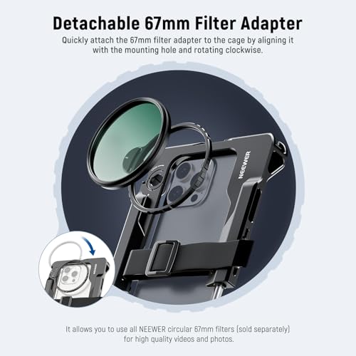 NEEWER Universal Smartphone Video Rig with Handles 67mm Filter, photo 4 of 4