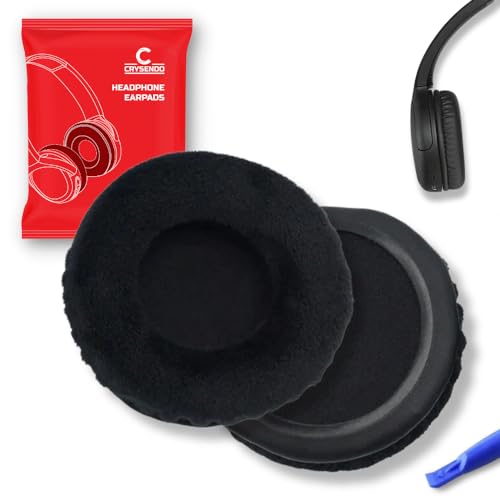 Crysendo Velvet Headphone Cushion Compatible with JBL Infinity Glide 500 Ear Cushion Pads | 70mm Replacement Ear Pad Covers (Velvet, Black)