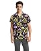 Gwnnb Halloween Shirts for Men Short Sleeve Casual Button Down Holiday Shirts