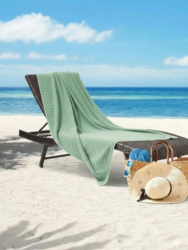 Image of NAUTICA Quick Dry Towel -1pc Bath Towel (ridgeport) | 500 GSM l 30 x 60 inch | Quick Dry Large Pool & Travel Towel | SAGE