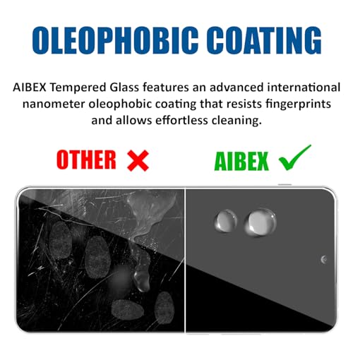 Image of AIBEX Tempered Glass for OnePlus Nord CE 2 Lite 5G / Realme Narzo 50 / Realme C17| 9H Hardness | Anti-Glare & Anti-Fingerprint | Water Resistant | Edge-to-Edge Full Screen Protector | Bubble-Free