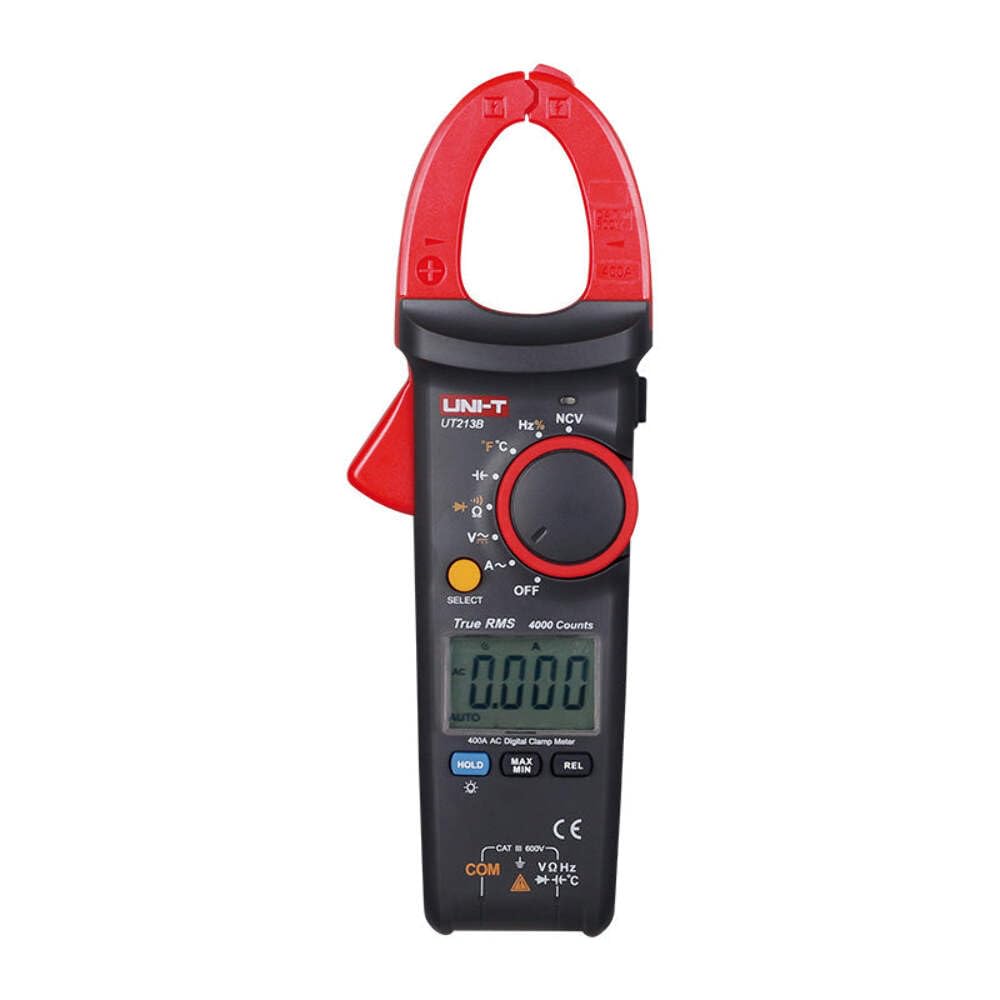 7720186 UT213 Series Digital Clamp Meter, 400 A, Red/Grey
