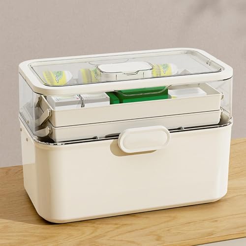 Medication case de tres niveles con bandeja médica interna extraíble 6