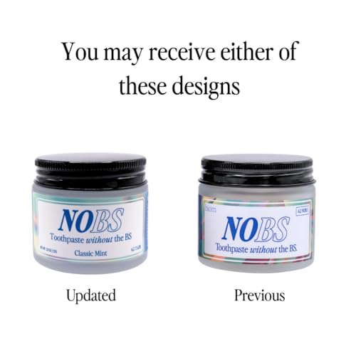 Image of NOBS (No Bad Stuff) Toothpaste Tablets - Nano Hydroxyapatite, Fluoride & Plastic Free, Eco & Travel Friendly - Remineralize with NHA (1 Month) (Pack of 2)