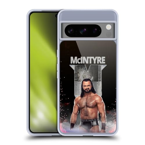Head Case Designs Officially Licensed WWE LED Image Drew McIntyre Soft Gel Case Compatible with Google Pixel 8 Pro