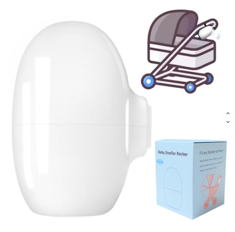 Baby Rocker - Mecedor de Carrito de Bebé - Cuna Mecedora Automática Silenciosa y Compacta | Mecedora Bebé Eléctrica Portátil con Fijación Universal | USB-C - 3 velocidades ajustables