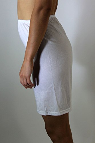 Underworks USA Womens 100% Cotton Cuff Leg Boy-Leg Brief Bloomers Pettipants Slip Shorts 8-inch Inseam 3-Pack3