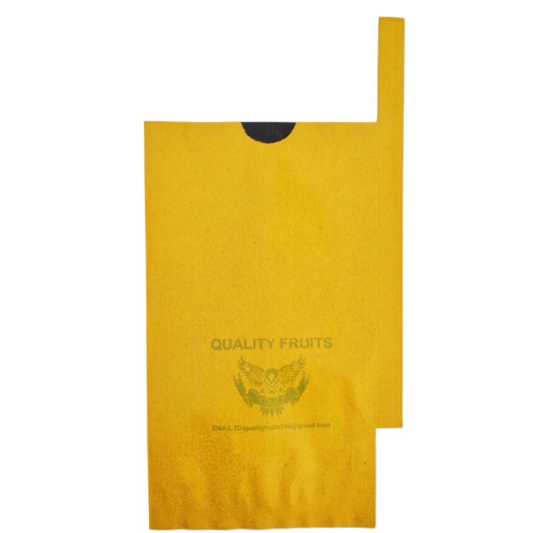 QUALITY CRAFT Mango Protection Bag, Yellow, Double Layer, 100 Count