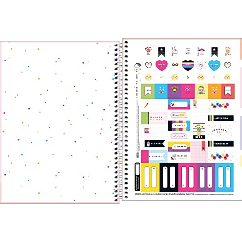 Caderno Espiral Universitário 10 Matérias 160 Folhas Happy Tilibra. capas sortidas