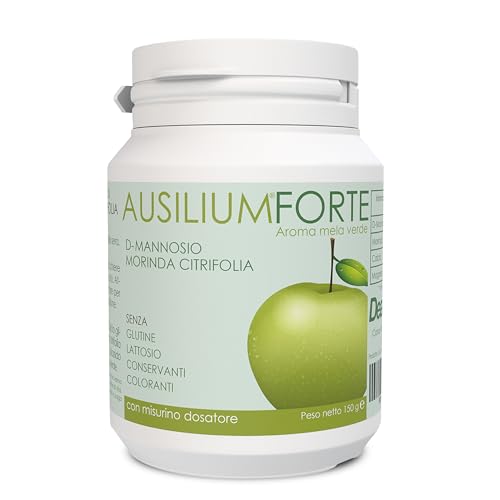 Deakos Ausilium Forte 150g - Integratore Cistite Donna e Benessere delle Vie Urinarie - In Polvere Gusto Mela Verde - A base di D Mannosio Puro e Morinda Citrifolia - Senza Glutine e Lattosio