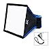 Produktbild JJC Blitz Soft box Speedlight Diffusor Kit mit Weißabgleich und Graukarten für Universalhalterung Canon Nikon Sony Yongnuo Blitzgerät (Softbox Größe 6.1 X 5.1inch / 155 x 130mm)