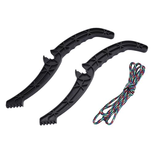 Menolana 1 Pair Ski Sleds Brake Pads Ski Board Hand Brake Antislip with Rope Snowboard Clamp Replacement for Skiing Major Grip Outdoor