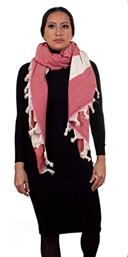 BABEL ARTESANIA Bufanda de manta Inviernopara para Mujer, Blanco, 180X100 CM Cover
