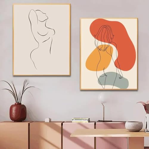 Affiches art peintures murales abstraites impression toile 70x100cm - 2