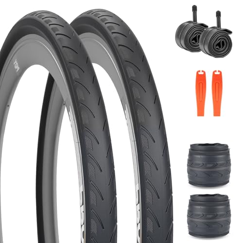 BALINGE 20 x 1 3/8(37-451) Kids BMX Bike Tires City Folding Bike Tires 20 inch Anti-Slip Foldable Replacement Tire Fits Most Kids Bikes,BMX Tires 20 inch,Black (Black - 2 Tires 2 Tubes 2levers)