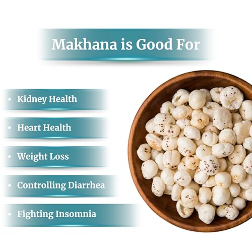 Image of Sevaarth 5 Suta Jumbo Phool Makhana 250g | Premium Raw Fox Nuts (Lotus Seeds) | Large Size, High Protein, Gluten Free Healthy Snack | Vrat & Diet Friendly