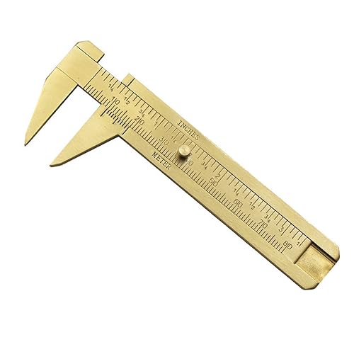 Calibrador Vernier 0-80mm Aleación Cobre Bronce miniatura 1