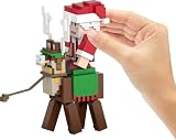 Mattel Minecraft Kalendarz adwentowy z 3 figurkami (8,25 cm), w tym Mikołajem, oraz 17 akcesoriami i 4 naklejkami, pikselowy wygląd, HXM86
