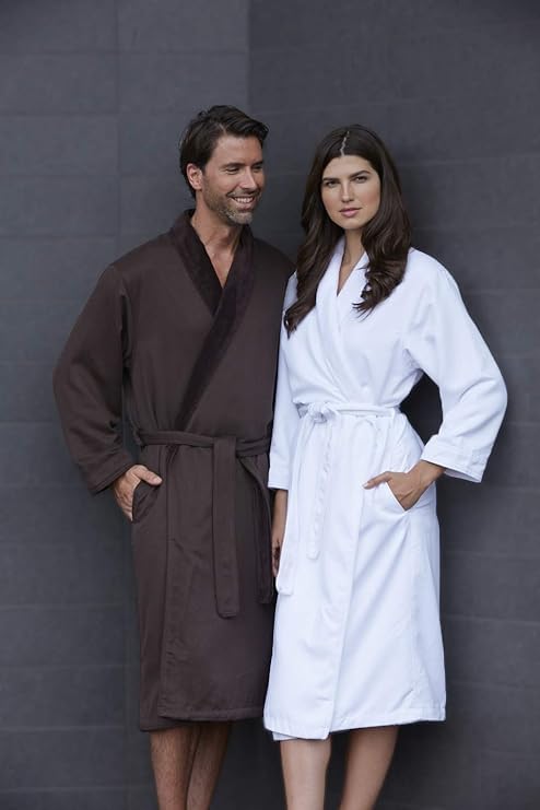 Mansfield Unisex Spa Microfiber Shimmer Lined Shawl Collar Robe - Image 4