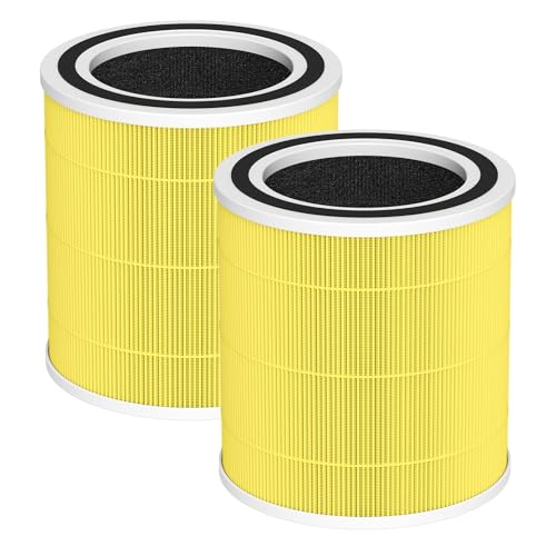 Image of 2 Pack AC400 Pet Care Replacement Filter for Purivortex AC400 Air Purifier, AC400 Pet Care Filter for Home Large Room, Yellow
